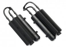 (TRX8423) Shock reservoirs, black (2)