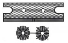 (VGLFTRX099)TRX4 New Ford Bronco MetalMesh Emulator Radiator PlateBlack/Silver