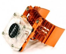 (T8074ORANGE)Motor Heatsink 540 Size w/ Cooling Fan for Slash Stampede 2WD Rustler 2WD Bandit