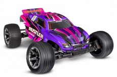 (TRX37254-8PINK) Traxxas Rustler 2wd Brushed HD incl battery & USB-C charger Pink