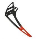 (H0117-S) Carbon fiber vertical fin RED