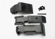 (TRX5337)Skid plate set, front (2 pieces, plastic)/ skid plate, rear