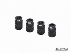 (AM 171048) Alu Nut 4mm For 1/10 Set-Up System Black Golden (4)