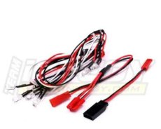 (C 23148WHITE) LED Light Set System for 1/10 Touring Car (6V) 4 White & 2 Red LEDs