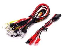 (C 23477WHITE) LED Light Set System for 1/10 Touring Car (6V) 4 White, 4 Red & 2 Orange LEDs