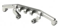 C 24691 Silver (C 24691 Silver) Billet Machined Alloy Rear Upper Mount for Axial SCX-10, Dingo, Honcho