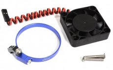 (C 30606 Blue) 40x40x10mm High Speed Cooling Fan+Clamp Type Mount for 40mm O.D. Motor