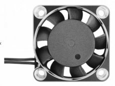 (C 53112-2) Team Corally - Ultra High Speed Cooling Fan TF-40 w/BEC connector - 40mm - Color Black - Silver