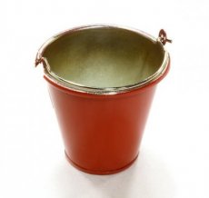 (C26608RED) Realistic 1/10 Scale 38x36mm Size Metal Bucket