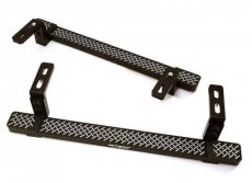 (C28485BLACK) Alloy Machined Side Step Plate Set for Traxxas TRX-4 Defender & Sport