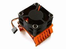 (C28603ORANGE) 42mm Motor Heatsink+40x40mm Cooling Fan 16k rpm for 1/10 Summit & E-Revo