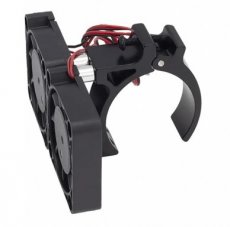 (C32117BLACK) 42mm Motor Heatsink + 40x40mm Twin Cooling Fan for 1/10 & 1/8