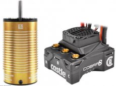 (CC-010-0172-04) Castle Creations - COBRA-8 - Sensored-Sensorless Car ESC Car ESC - 2-6S - w/ 1515-2200KV "Limited Edition" Sensored Motor - 1/8 MT -