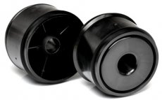 (EXO2120) F1 1/10 DISK WHEELS- FRONT, BLACK, 1 pair for use with Exotek F1 tires only