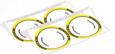 (EXO2195) F1 TIRE SIDEWALL STICKER- YELLOW, 4 tire stickers