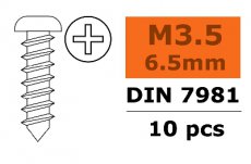 (GF-0175-006) Revtec - Zelftappende cilinderkopschroef - 3,5X6,5mm - Gegalvaniseerd staal - 10 st