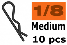 (GF-0410-014) Revtec - Body Clips - 45° Bent - Medium - Black - 10 pcs