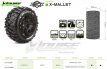(LR-T3350B) Louise RC - MFT - X-MALLET - Tire Set for X-Maxx - Mounted - Sport - Black wheels - Hex 24mm