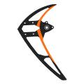 (MIK-05102) Carbon vertical fin w ball bearing, orange, LOGO 550