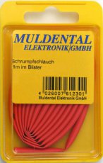 (MUL61240) Heat shrink tubing polyolefin red 4.8mm ratio:2:1 1meter