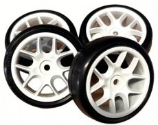 (RI 36086) Ride TR09 Slick Tires (belted) on 10-Spoke Wheel, Pre-glued (4)