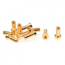 (RP-0182) RUDDOG 4mm Gold Plug Male 12mm (10pcs)