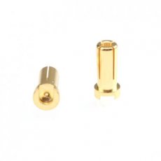 (RP-0264) RUDDOG 5mm Gold Plug Male 14mm (2pcs)