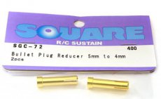 (SGC 72) Square R/C Bullet Plug Reducer, 5mm to 4mm (2 pcs.)