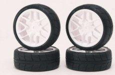 (SSFD32AWPG) SSF-D32AWPG D-compound Tread tires pre-glued set for Asphalt 4pcs