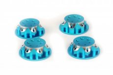(T 422624B)Aluminium cap nuts 17mm Blue (4p)