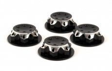 (T 422624N) Aluminium cap nuts 17mm black (4p)