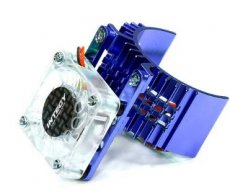 (T8074BLUE) Motor Heatsink 540 Size w/ Cooling Fan for Slash Stampede 2WD Rustler 2WD Bandit