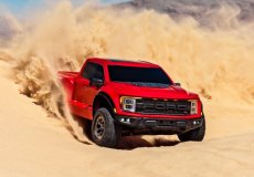 (TRX 101076-4RED) FORD F-150 RAPTOR R 4X4: 1/10 SCALE 4WD TRUCK WITH TQI RED
