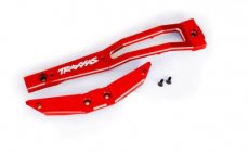 (TRX 10221-RED) Chassis brace, front, 6061-T6 aluminum (red-anodized/ 2.5x6mm CCS (with threadlock) (2)