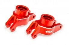 (TRX 10252 RED) Carriers, stub axle (red-anodized 6061-T6 aluminum) (rear) (left & right)