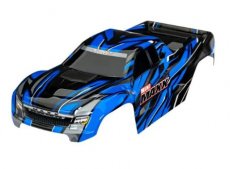 (TRX 10711-BLUE) Body, Mini Maxx, blue (painted, decals applied)