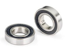 (TRX10719) Ball bearings, black rubber sealed (7x14x3.5mm) (2)