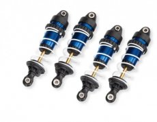 TRX 10765 BLUE (TRX10765BLUE) Shocks, GTR long, blue-anodized, PTFE-coated bodies with TiN shafts (assembled with springs) (4)
