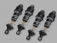 (TRX10765GRAY) Shocks, GTR long, gret-anodized, PTFE-coated bodies with TiN shafts (assembled with springs) (4)