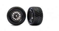 (TRX10772GRAY) Gray Front Mini XRT Wheels w/ Gravix Tires (2)