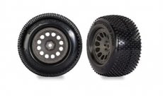 (TRX 10774) Gray Mini XRT Wheels w/ Response Pro Tires (2)