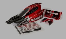 (TRX 2450) Body, Bandit (also fits Bandit VXL), black & red (painted, decals applied)