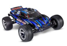 (TRX 37354-4BLUE) Traxxas Rustler 2WD BL-2s HD Blue