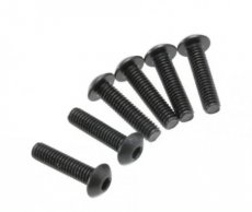 (TRX 3933) Screws, 4x16mm button-head machine (hex drive) (6)