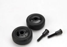 (TRX4976) Wheels (4)/ Axles (2), for Maxx wheelie bar, TRX4976