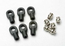 (TRX 5349) Rod ends, small, with hollow balls (6)