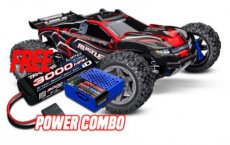 (TRX 67164-4RED) TRAXXAS RUSTLER 4X4 BL-2S BRUSHLESS: 1/10-SCALE 4WD STADIUM TRUCK TQ 2.4GHZ - RED