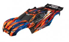 TRX 6717T (TRX6717T) Body, Rustler 4X4 VXL, orange/ window, grille, lights decal sheet