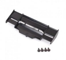 (TRX 6721) Wing, Rustler 4X4 (black)/ 3x8mm FCS (3)