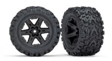 (TRX6774)glued (2.8) ( (Rustler 4X4 black wheels, Talon Extrem